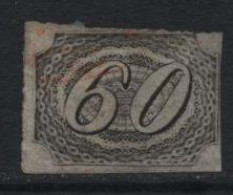 Brazil (05) 1844 Issue. 60r. Black. Used. Hinged. - Used Stamps