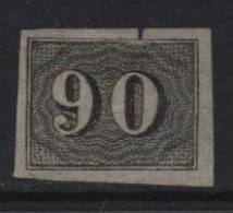 Brazil (09) 1850 Issue. 90r. Black. Used. Hinged. - Oblitérés
