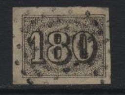 Brazil (10) 1850 Issue. 180r. Black. Used. Hinged. - Usados