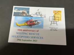 (3-8-2023) 50th Anniversary Of WETSPAC Rescue Helicopter Services (29-9-2023) In Australia - Helicopters