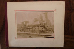 Photo 1910's Cheminot Locomotive SNCF France Tirage Albuminé Albumen Print Vintage Photographe Train - Trenes