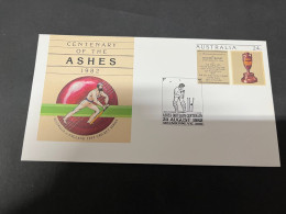 30-9-2023 (2 U 34) Australia FDC - 1982 - Centenary Of Ashes (Cricket) - Otros & Sin Clasificación