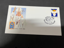 30-9-2023 (2 U 34) Australia FDC - 1986 - Pope John Paul II Visit To Australia (Tasmania Richmond P/m) - Sonstige & Ohne Zuordnung