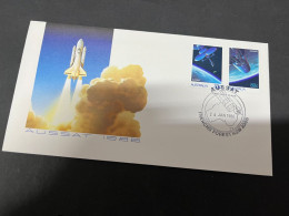 30-9-2023 (2 U 34) Australia FDC - 1986 - AUSSAT Satellite Launch - Otros & Sin Clasificación