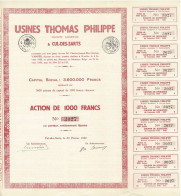 - Titre De 1930 - Usines Thomas Philippe - Société Anonyme - - Industry