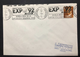 SPAIN, Cover With Special Cancellation « EXPO '92 », « BADALONA Postmark », 1987 - 1992 – Sevilla (España)