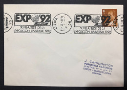 SPAIN, Cover With Special Cancellation « EXPO '92 », « LLEIDA Postmark », 1987 - 1992 – Sevilla (Spanje)