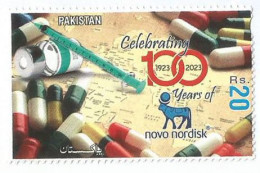 PAKISTAN MNH 2023 100 YEARS OF NOVO NORDISK ( DENMARK ) MEDICINE MEDICAL HEALTH - Pakistan