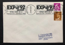 SPAIN, Cover With Special Cancellation « EXPO '92 », « SEVILLA Postmark », 1986 - 1992 – Séville (Espagne)