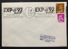 SPAIN, Cover With Special Cancellation « EXPO '92 », « HUELVA Postmark », 1986 - 1992 – Sevilla (Spanien)