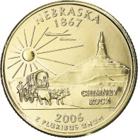 Monnaie, États-Unis, Nebraska, Quarter, 2006, U.S. Mint, Philadelphie, Golden - 1999-2009: State Quarters