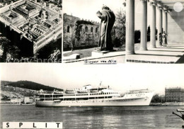 73355085 Split Spalato Palast Fliegeraufnahme Passagierschiff Statue Gregor Von  - Croacia