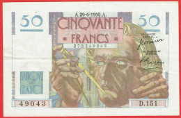 France - Billet De 50 Francs Type Le Verrier - 29 Juin 1950 - 50 F 1946-1951 ''Le Verrier''