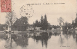 MIR - BAR SUR SEINE  DANS L'AUB  LA SEINE  AU CROC  FERRAND     CPA  CIRCULEE - Bar-sur-Seine