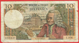 France - Billet De 10 Francs Type Voltaire - 7 Décembre 1967 - 10 F 1963-1973 ''Voltaire''