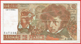 France - Billet De 10 Francs Type Berlioz - 6 Juillet 1978 - 10 F 1972-1978 ''Berlioz''