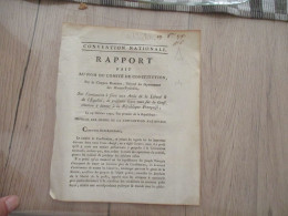 N7 Rapport Barrère Député Hte Pyrénées Invitation Aux Amis De La Liberté  à Propos De La Constitution 19/10/1792 - Wetten & Decreten