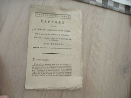 N7 Rapport Barrère Député Hte Pyrénées An II Guerre An II Progrès Armée De La République - Wetten & Decreten
