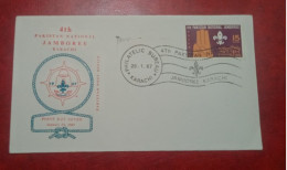 1967 PAKISTAN FDC COVER WITH STAMP SCOUTS 4TH PAKISTAN NATIONAL JAMBOREE - Pakistan