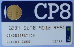 FRANCE - Chip -  Bull - CP8 - Smart Card - Test / Demo - Demonstration - Client Card - 12/89 - RRR - Privadas