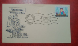 1974 PAKISTAN FDC COVER WITH STAMP UNIVERSAL CHILDRENS DAY - Pakistan