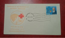 1973 PAKISTAN FDC COVER WITH STAMP CENTENARY OF THE DISCOVERY OF LEPROSY BACILLUS - Pakistan