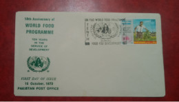 1973 PAKISTAN FDC COVER WITH STAMP 10TH ANNIVERSARY OF WORLD FOOD PROGRAMME - Pakistan