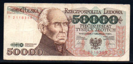 659-Pologne 50 000 Zlotych 1989 T211 - Poland