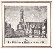 Die Ulrichsfeier In Augsburg Im Jahre 1873 - Katholische Heilig-Kreuz-Kirche Augsburg / Bayern - Stampe & Incisioni