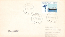 FAROER ISL. - SHIPMAIL 1977 TORSHAVN - ANSBACH/DE / 1229 - Faroe Islands