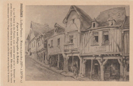 (35) FOUGERES. La Rue Pinterie. Maisons à Porches (XV°s.et XVII °s. ) D'après Lithographie De Robida - Fougeres