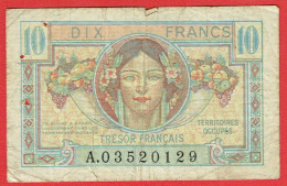 France - Billet De 10 Francs - Trésor Français - Territoires Occupés - 1947 Tesoro Francés