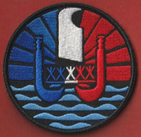 Polynésie Française / Aéronavale / Tahiti - Faa'a / Flottille Det 34F Tahiti / Pirogue BBR - Brodé / 2023 - Patches