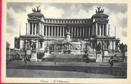 ROMA - IL VITTORIANO - FORMATO PICCOLO - ED. NMM - VIAGGIATA DA ROMA 20.VII.42* PER BERGAMO - Altare Della Patria