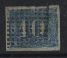 Brazil (19) 1854 Issue. 10r. Blue. Used. Hinged. - Usados