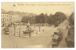 BRUXELLES   --   PORTE DE NAMUR --  Fontaine De Brouckère, Boulevard Du Régent Et Avenue Des Arts ( TRAM ) - Panoramic Views