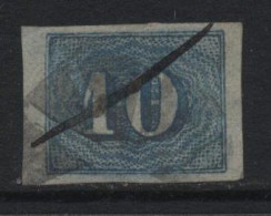 Brazil (22) 1854 Issue. 10r. Blue. Used. Hinged. - Gebruikt