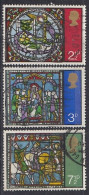 GREAT BRITAIN 587-589,used,falc Hinged,Christmas 1971 - Usati