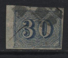 Brazil (23) 1854 Issue. 30r. Blue. Used. Hinged. - Usados