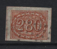 Brazil (26) 1854 Issue. 280r. Red. Used. Hinged. - Usati