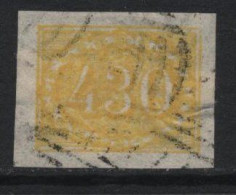 Brazil (27) 1854 Issue. 430r. Yellow. Used. Hinged. - Gebruikt
