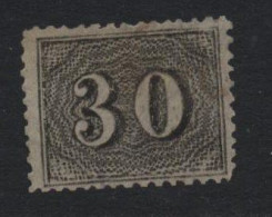 Brazil (29) 1866 Perforated Issue. 30r. Black. Used. Hinged. - Oblitérés