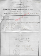 EMPIRE DOCUMENT ANCIEN 1860 COUR IMPERIALE CACHET DE  COLMAR MULHOUSE SUJET DERAILLER LE CHEMIN DE FER THANN - Manuscrits