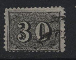 Brazil (31) 1866 Perforated Issue. 30r. Black. Used. Hinged. - Used Stamps