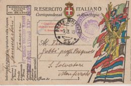 Militaria. Carte Correspondance Militaire. R.ESERCITO ITALIANO. "1°Ufficio Staccato Lavori Direzione Lavori XXI E Zona " - War 1914-18