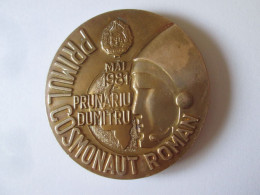 Medaille Roumaine 1981:Prunariu Dumitru Le Premier Cosmonaute Roumain/Romanian Medal 1981:The First Romanian Cosmonaut - Sonstige & Ohne Zuordnung