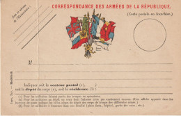 Militaria. Carte Correspondance -en Franchise- Des Armées De La République (Modèle B) Drapeaux Illustr. STERN - Oorlog 1914-18