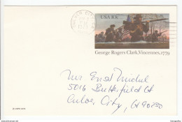 US Postal Stationery Postcard 1979 Bicentenary Of Capture Of Fort Sackville By George Rogers Clark UX78 Bb180103 - 1961-80