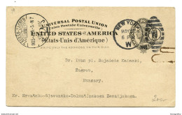New York Academy Of Sciences Preprinted Company Postal Stationery Postcard Posted 1905 To Zagreb B200120 - Other & Unclassified