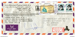 Sherkate Tolidie, Tehran Company Air Mail Letter Cover Posted Registered 199? To Germany 200120 - Iran